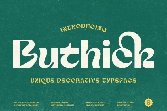 Buthick Display Font for Handmade Labels & Printables