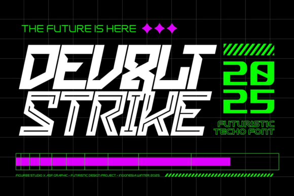 Devolt Strike: A Racing Sports Typeface for Scroll-Stopping Campaigns