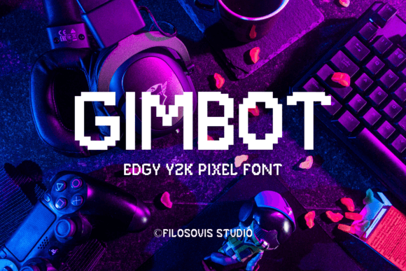 Gimbot: A Y2K Pixel Font for Bold Editorial Identity