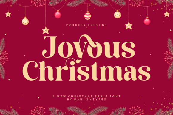 Joyous Christmas Font: A Festive Display Typeface for Holiday Web Design