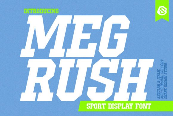 Megrush: A Bold Display Font for Small Business Branding