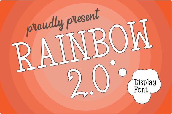 Rainbow 2.0: A Handmade Display Font That Feels Like a Quiet Smile