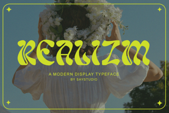Realizm: A Psychedelic Display Font for Handmade Charm