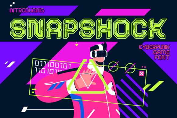 Snapshock: A Cyberpunk Display Font That Ignites Your Handmade Designs