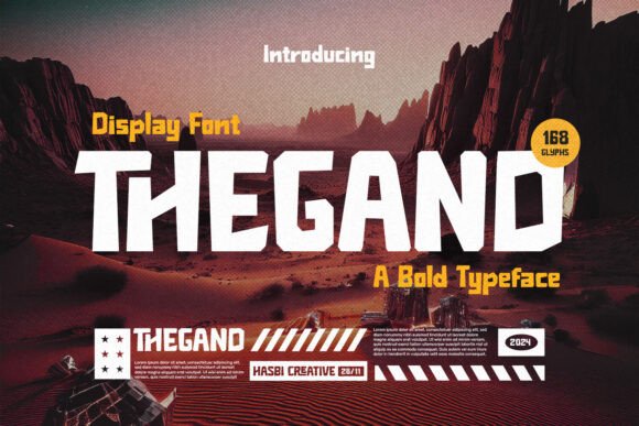 Thegand: A Bold Hand-Drawn Display Font for Crafters
