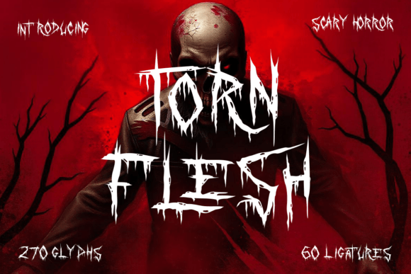 Torn Flesh: A Display Font That Sets the Mood Before a Word Is Read